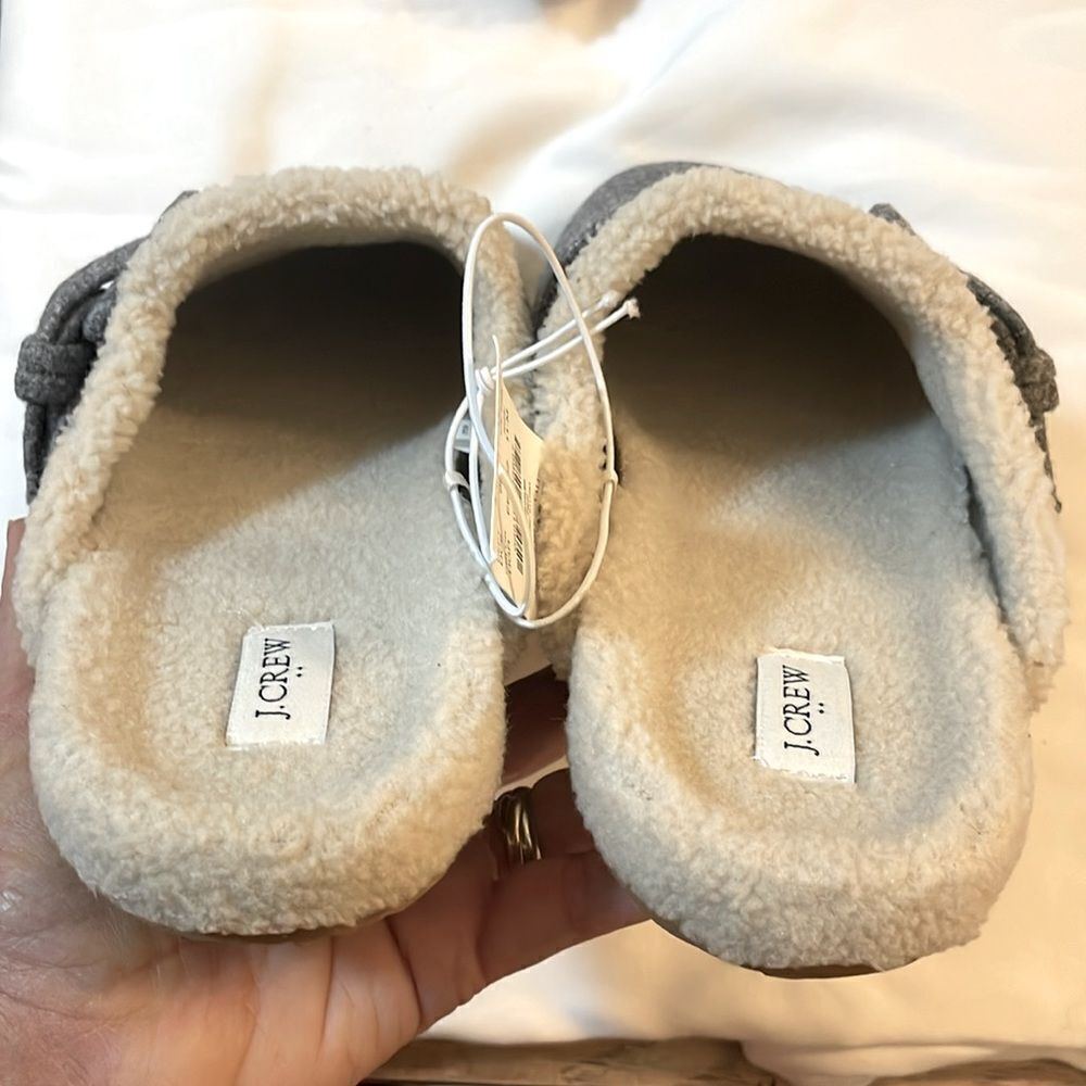 J.Crew Cream Fleece Slippers - Picture 6 of 7